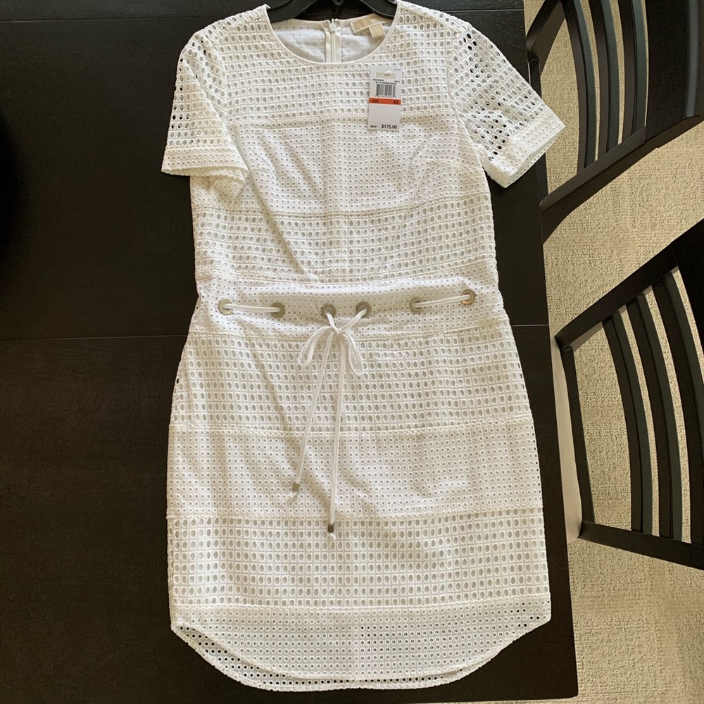 MICHAEL KORS- white eyelet dress